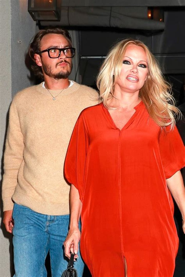Pamela Anderson Rocks Red Dress For Dinner With Son After Announcing New Doc